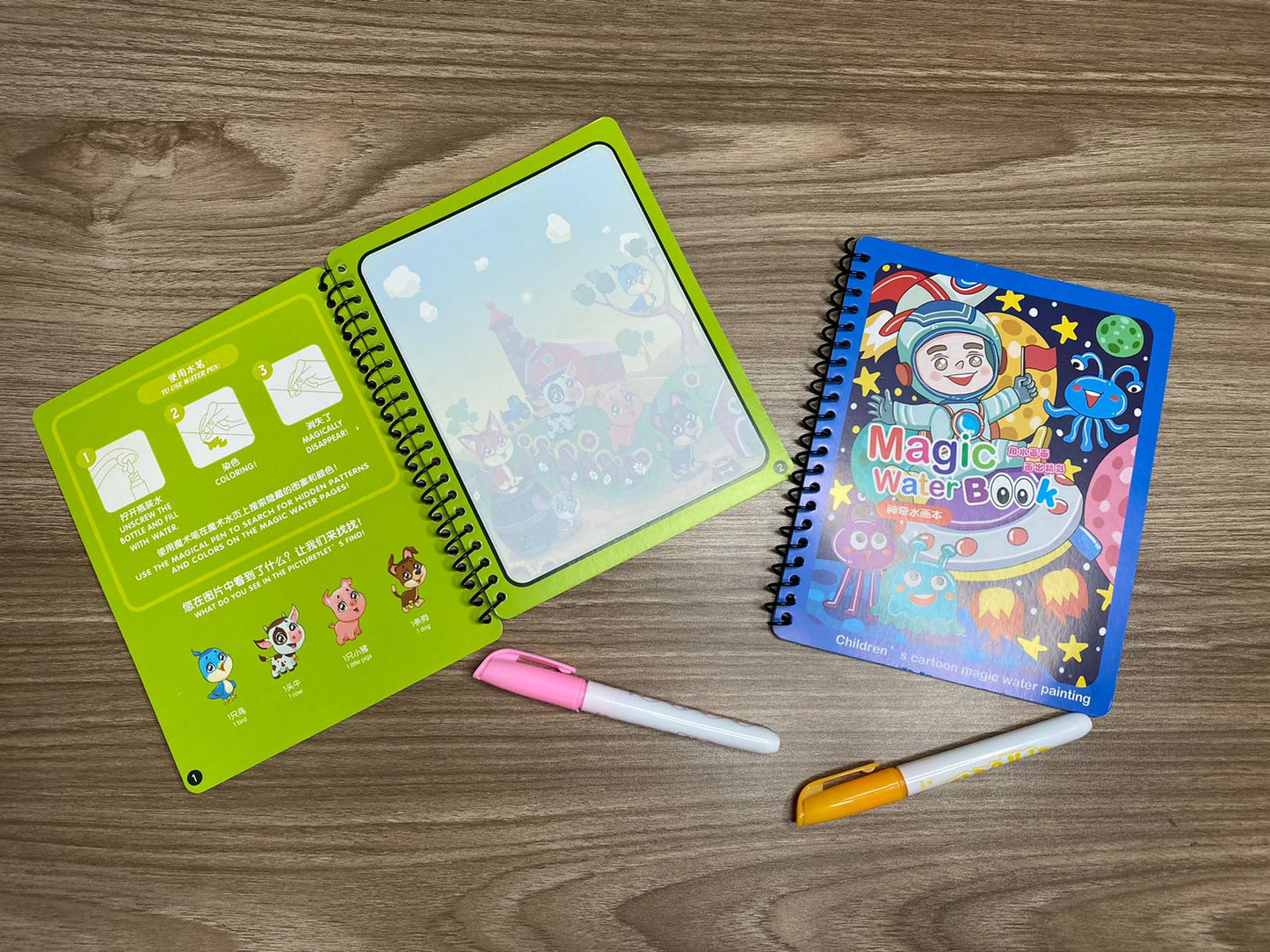 Libro mágico para colorear con agua x3